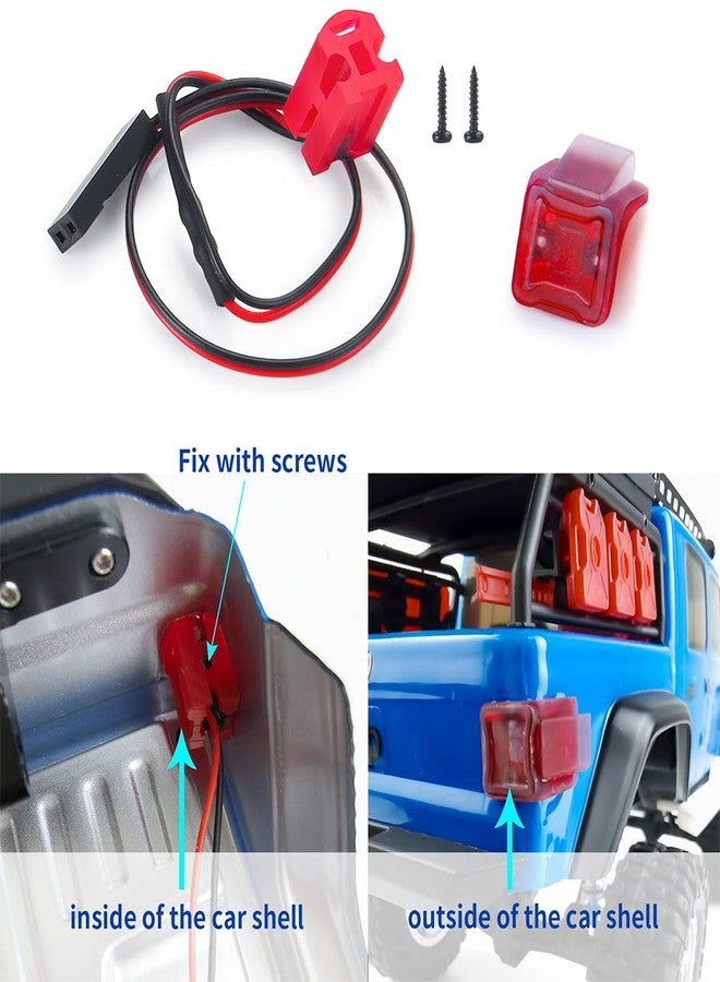 RCLIONS RC LED Taillight Rear Lamp RC Car Rear Lights Red Color for 1/24th Axial SCX24 AXI00005 Gladiator 1/24th 4WD RTR RC Truck Car Upgrades - Image 2